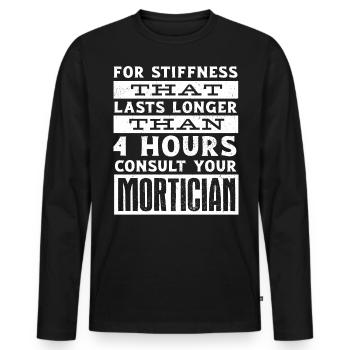 Corpse Keepers, Undertakers, Funeral Homes - Men's Premium Organic Long Sleeve Shirt - black - Front - Nico (187cm)