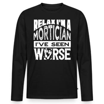 Corpse Keepers, Undertakers, Funeral Homes - Men's Premium Organic Long Sleeve Shirt - black - Front - Nico (187cm)