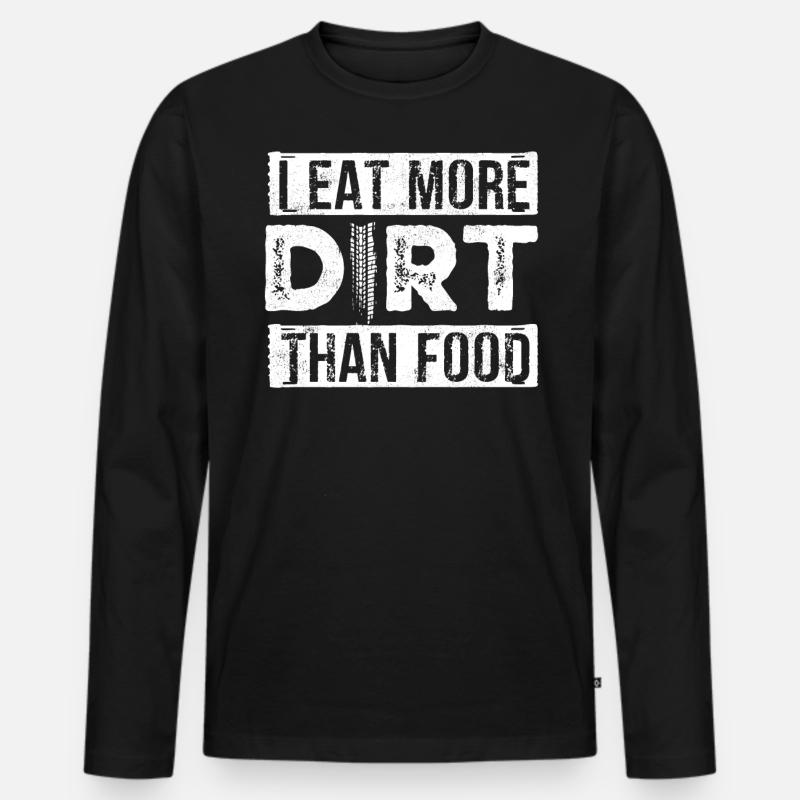 Motocross-Biker - Männer Premium Bio Langarmshirt - Schwarz