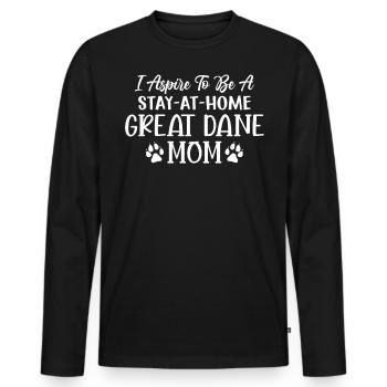 Grands Danois, Grands Danois - T-shirt manches longues Premium bio Homme - noir - Devant - Nico (187cm)