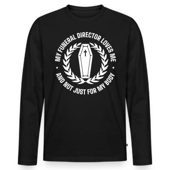 Funeral Directors - Men's Premium Organic Long Sleeve Shirt - black - Front - Nico (187cm)
