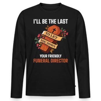 Funeral Directors - Men's Premium Organic Long Sleeve Shirt - black - Front - Nico (187cm)