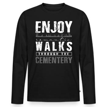 Funeral Homes, Funeral Homes - Men's Premium Organic Long Sleeve Shirt - black - Front - Nico (187cm)