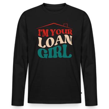 Loans, mortgages, credit assistance pilots - Men's Premium Organic Long Sleeve Shirt - black - Front - Nico (187cm)
