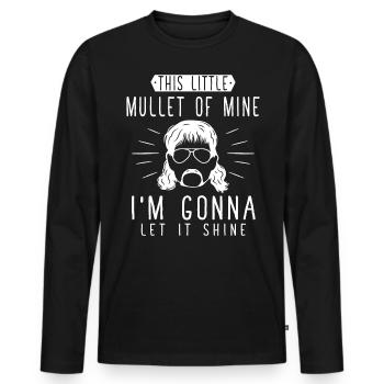 propriétaire de mulet, mulet - T-shirt manches longues Premium bio Homme - noir - Devant - Nico (187cm)