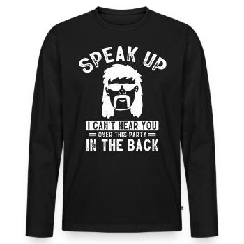 propriétaire de mulet, mulet - T-shirt manches longues Premium bio Homme - noir - Devant - Nico (187cm)
