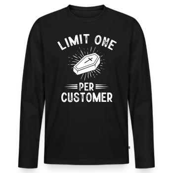 Funeral Homes, Funeral Homes - Men's Premium Organic Long Sleeve Shirt - black - Front - Nico (187cm)