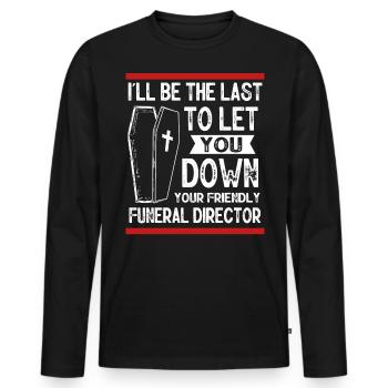Funeral Homes, Funeral Homes - Men's Premium Organic Long Sleeve Shirt - black - Front - Nico (187cm)