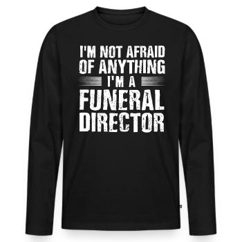 Funeral Homes, Funeral Homes - Men's Premium Organic Long Sleeve Shirt - black - Front - Nico (187cm)