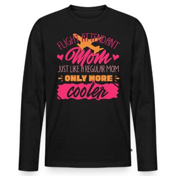 Flight attendants, for flight attendants, flight attendants - Men's Premium Organic Long Sleeve Shirt - black - Front - Nico (187cm)