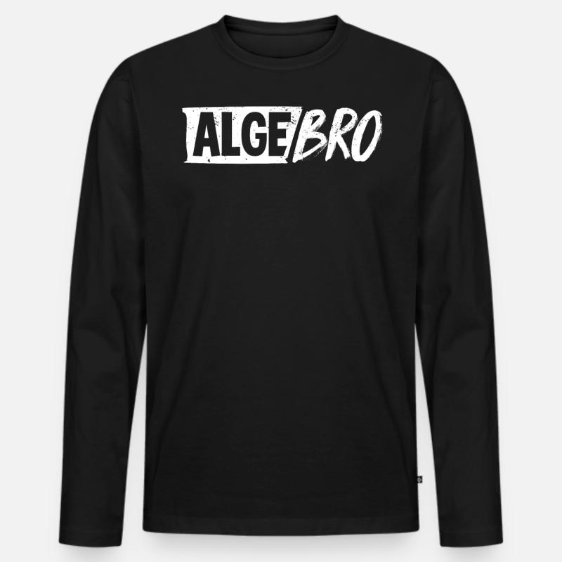 Algebra, Analysis, Wissenschaft, Mathematik - Männer Premium Bio Langarmshirt - Schwarz