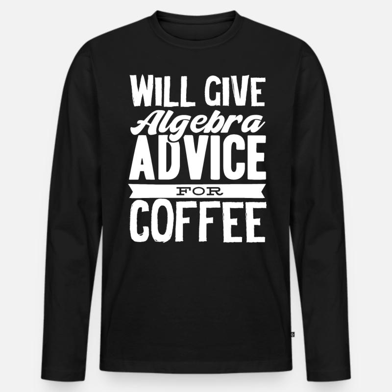 Algebra, Analysis, Wissenschaft, Mathematik - Männer Premium Bio Langarmshirt - Schwarz
