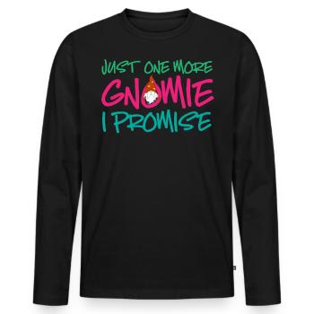 Gnome - Gnome Collecting - Gnome Collector - T-shirt manches longues Premium bio Homme - noir - Devant - Nico (187cm)