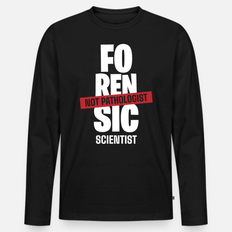 Forensiker Kostüm - Männer Premium Bio Langarmshirt - Schwarz