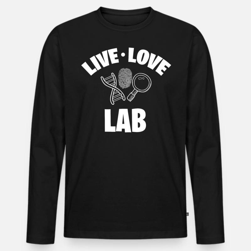 Forensiker Kostüm - Männer Premium Bio Langarmshirt - Schwarz