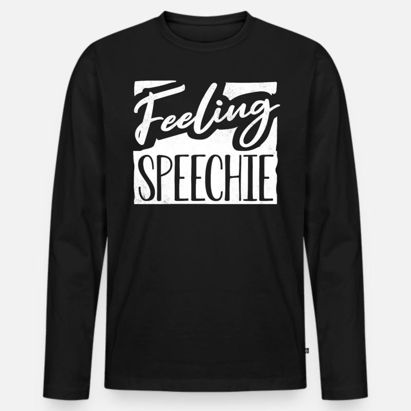Speech-language pathology, speech-language pathologist - Men's Premium Organic Long Sleeve Shirt - black