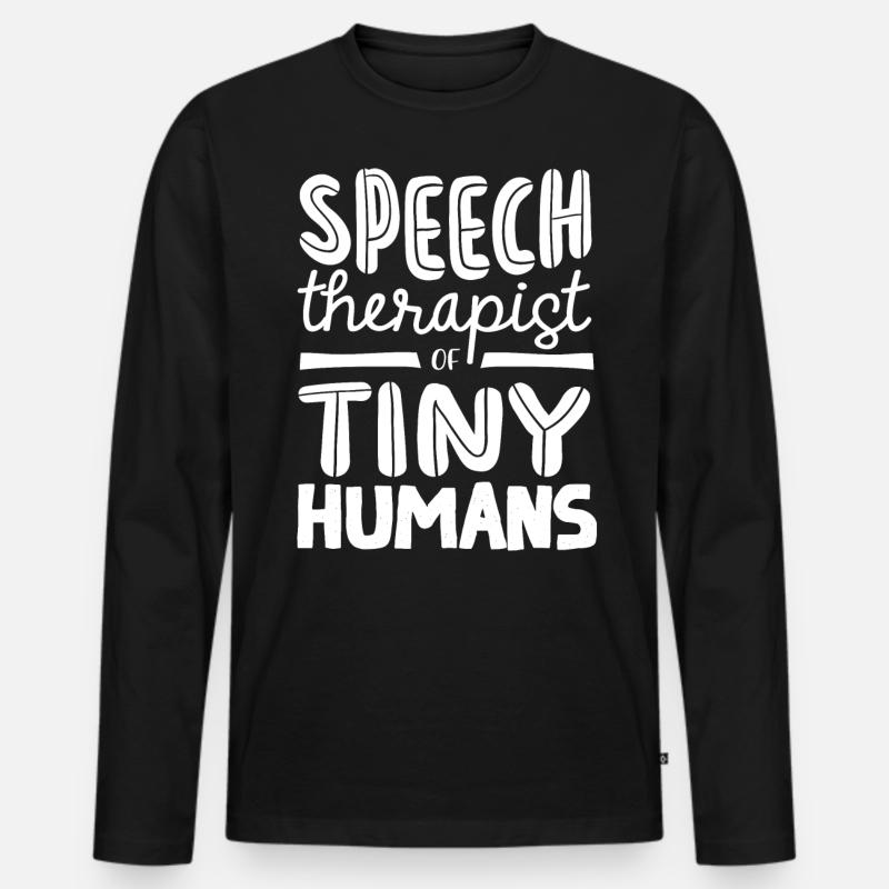 Speech-language pathology, speech-language pathologist - Men's Premium Organic Long Sleeve Shirt - black