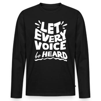 Speech-language pathology, speech-language pathologist - Men's Premium Organic Long Sleeve Shirt - black - Front - Nico (187cm)