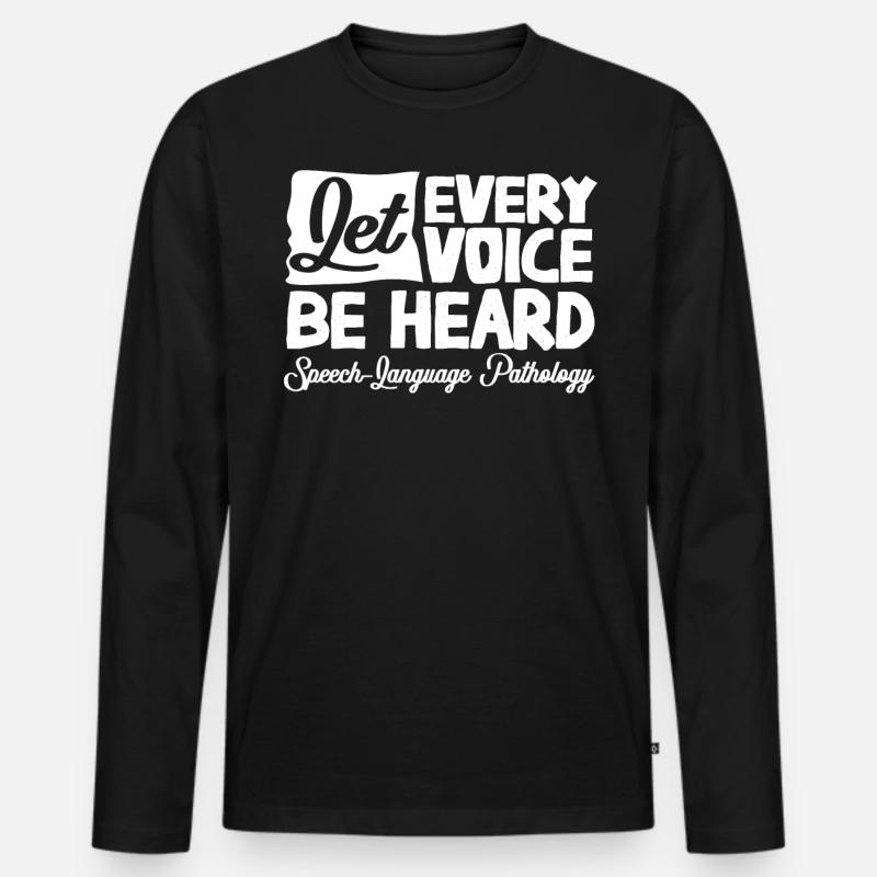 Speech-language pathology, speech-language pathologist - Men's Premium Organic Long Sleeve Shirt - black
