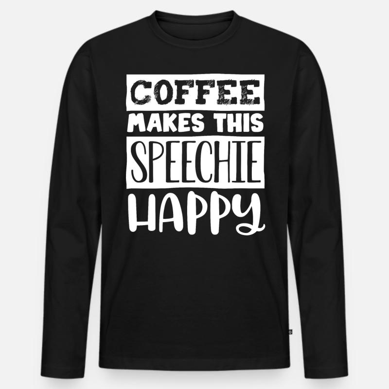 Speech-language pathology, speech-language pathologist - Men's Premium Organic Long Sleeve Shirt - black