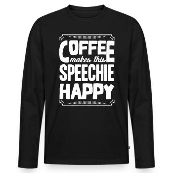 Speech-language pathology, speech-language pathologist - Men's Premium Organic Long Sleeve Shirt - black - Front - Nico (187cm)