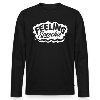 Speech-language pathology, speech-language pathologist - Men's Premium Organic Long Sleeve Shirt - black - Front - Nico (187cm)