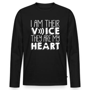 Éducation spécialisée, Éducation spécialisée - T-shirt manches longues Premium bio Homme - noir - Devant - Nico (187cm)
