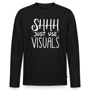 Éducation spécialisée, Éducation spécialisée - T-shirt manches longues Premium bio Homme - noir - Devant - Nico (187cm)