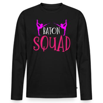 Baton Twirler, Baton Twirling, Gymnastique - T-shirt manches longues Premium bio Homme - noir - Devant - Nico (187cm)