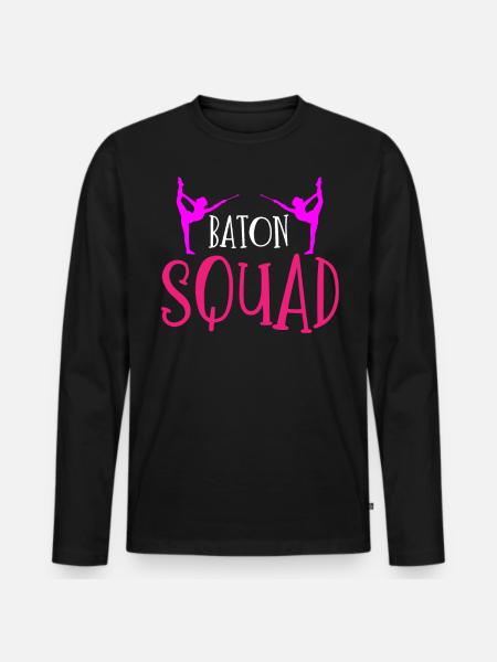 Baton Twirler, Baton Twirling, Gymnastics - Men's Premium Organic Long Sleeve Shirt - black
