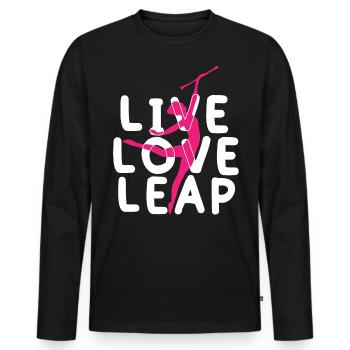 Baton Twirler, Baton Twirling, Gymnastique - T-shirt manches longues Premium bio Homme - noir - Devant - Nico (187cm)