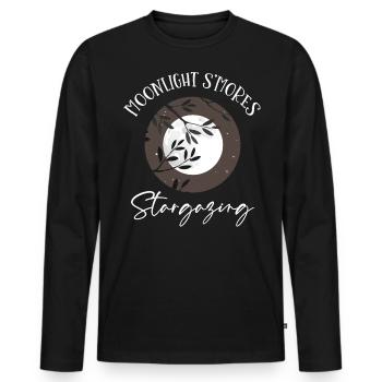 Star Gas, Cosmology, Astronomy - Binoculars - Men's Premium Organic Long Sleeve Shirt - black - Front - Nico (187cm)
