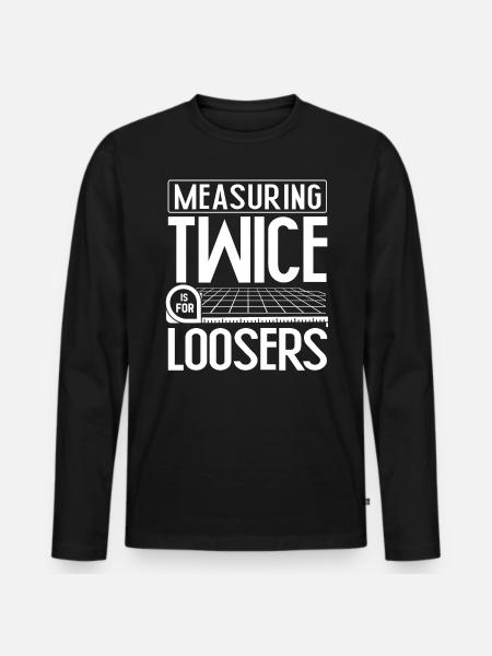 Flooring installer, tile warehouse - Men's Premium Organic Long Sleeve Shirt - black