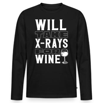 Xray Tech, Xray -Techniker - Männer Premium Bio Langarmshirt - Schwarz - Vorne - Nico (187cm)