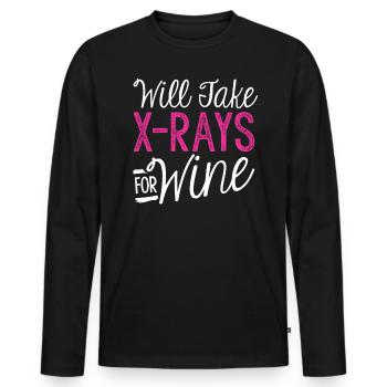 Xray Tech, Xray -Techniker - Männer Premium Bio Langarmshirt - Schwarz - Vorne - Nico (187cm)
