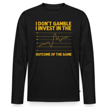 Parlays, Parlay, Sports Betting - Men's Premium Organic Long Sleeve Shirt - black - Front - Nico (187cm)