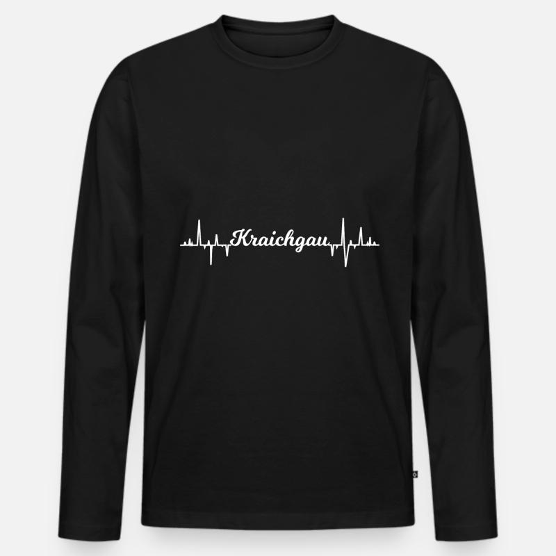Frequenz Kraichgau - Männer Premium Bio Langarmshirt - Schwarz
