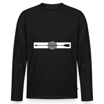Chemise Archer Archer à l’arc - T-shirt manches longues Premium bio Homme - noir - Devant - Nico (187cm)