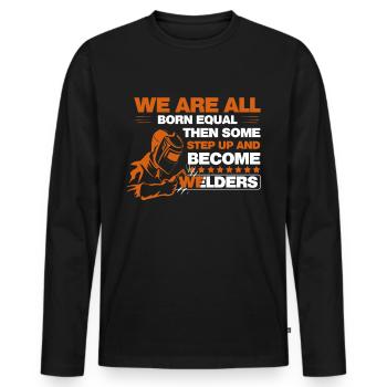 Cooler Beruf Schweißen Schweißer Design Spruch - Männer Premium Bio Langarmshirt - Schwarz - Vorne - Nico (187cm)