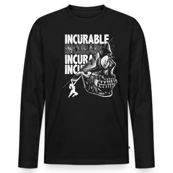 Incurable Bouldering Climber Boulderer Free Climb - Männer Premium Bio Langarmshirt - Schwarz - Vorne - Nico (187cm)