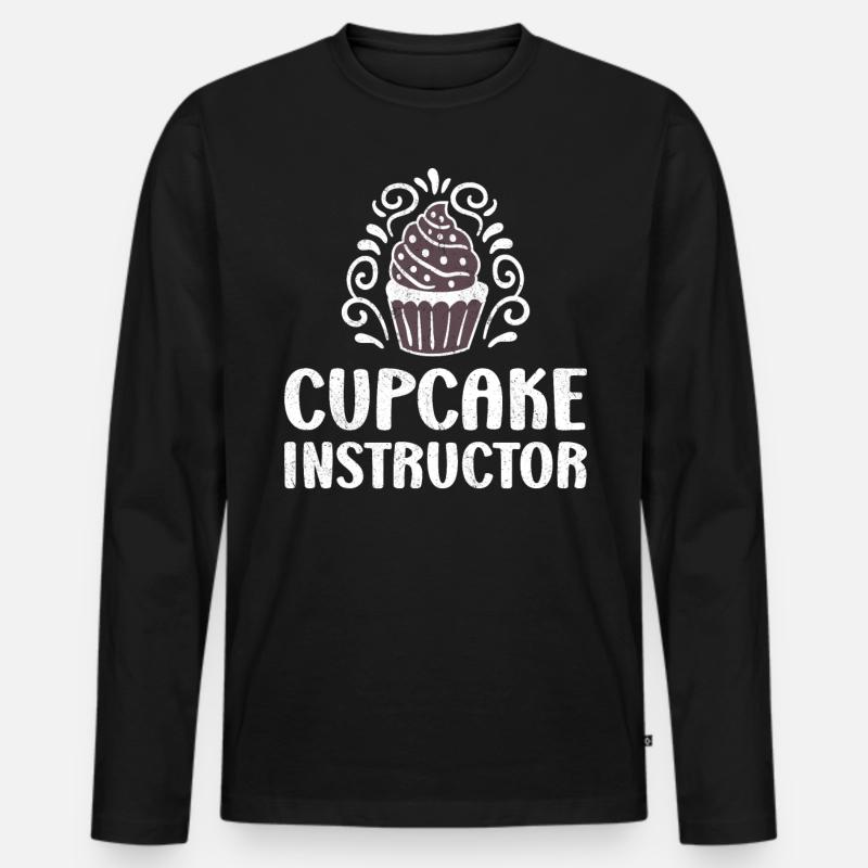 Cupcake Instructor - Männer Premium Bio Langarmshirt - Schwarz