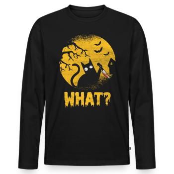 Gothic Cat Whisperer Meow Kitty Kitten Halloween - Men's Premium Organic Long Sleeve Shirt - black - Front - Nico (187cm)