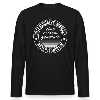 Unterschätze Niemals Niemals Eine Extrem - Männer Premium Bio Langarmshirt - Schwarz - Vorne - Nico (187cm)