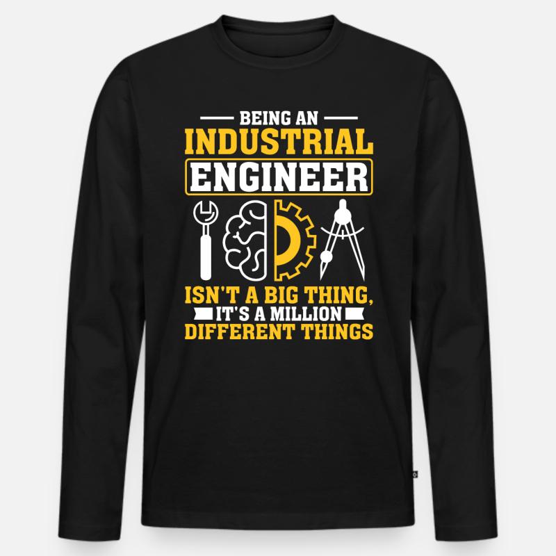 Being An Industrial Engineer - Männer Premium Bio Langarmshirt - Schwarz