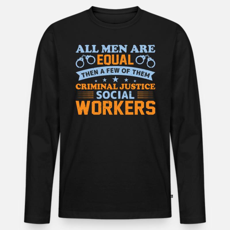 All Men Are Created Equal - Männer Premium Bio Langarmshirt - Schwarz