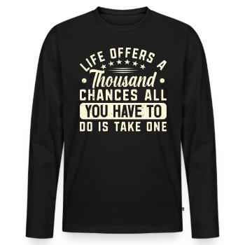Voyage Voyage Escapade Vacances Touriste - T-shirt manches longues Premium bio Homme - noir - Devant - Nico (187cm)