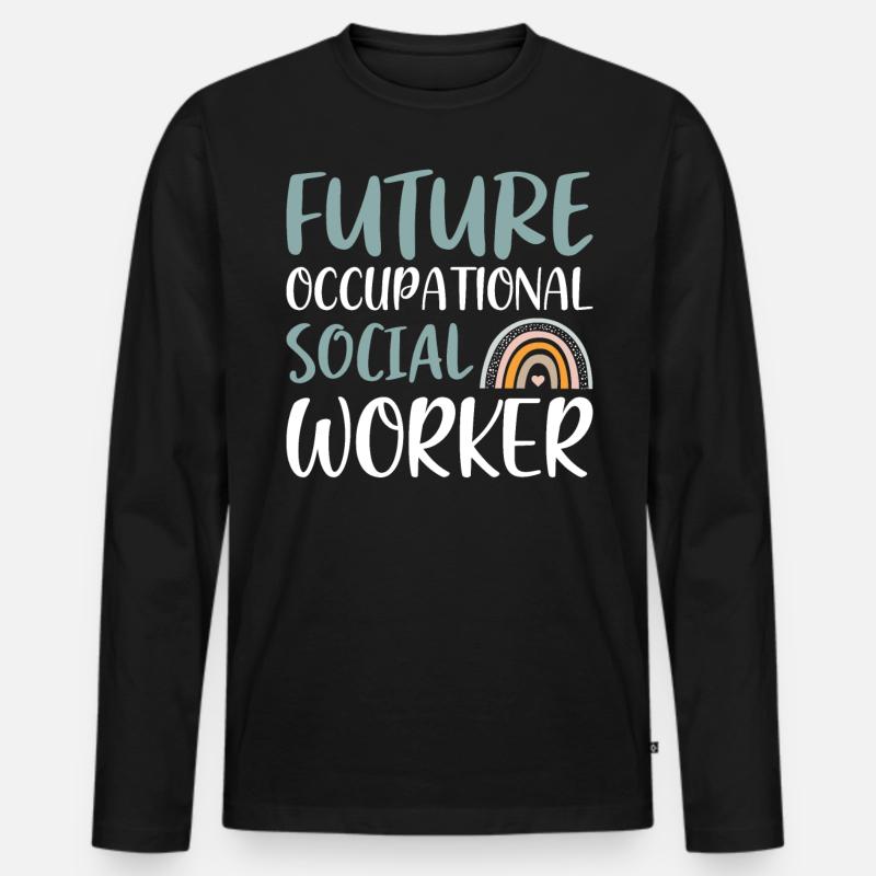Future Occupational Social Worker - Männer Premium Bio Langarmshirt - Schwarz
