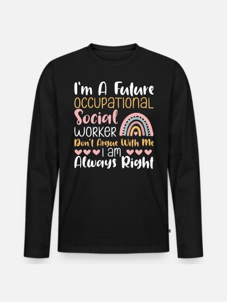 Future Occupational Social Worker - Männer Premium Bio Langarmshirt - Schwarz