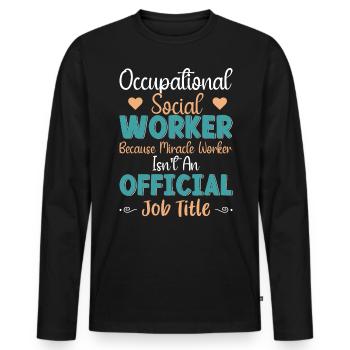 Occupational Social Worker - Männer Premium Bio Langarmshirt - Schwarz - Vorne - Nico (187cm)