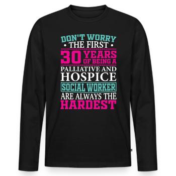 Being Palliative Hospice & Social Worker - Men's Premium Organic Long Sleeve Shirt - black - Front - Nico (187cm)